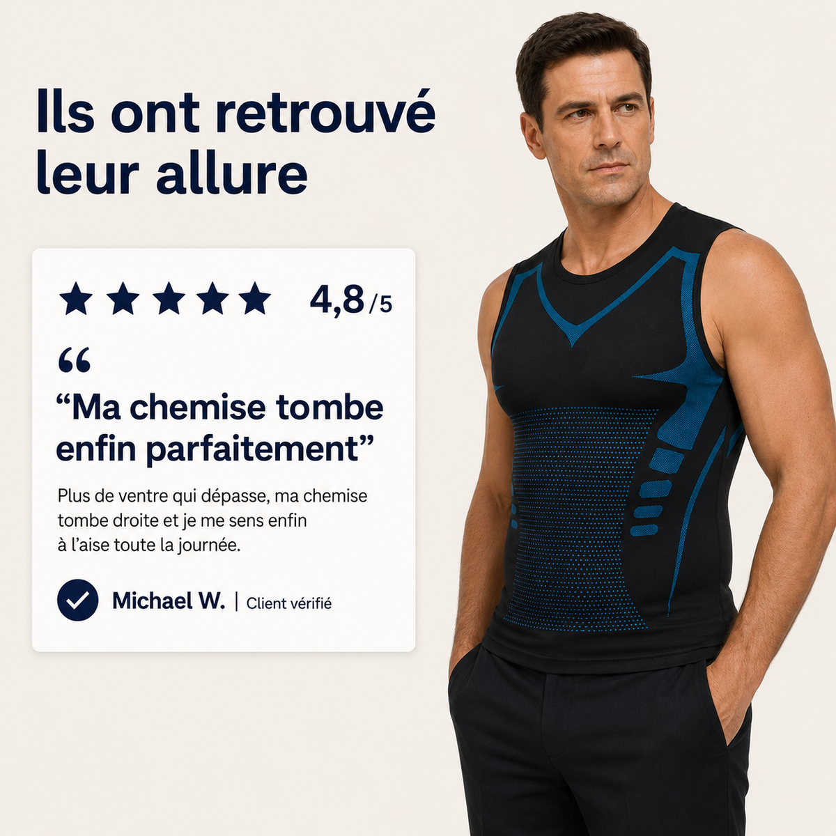 ConfortBody | Le débardeur qui garde votre chemise impeccable